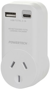 GENERIC/UNSPECIFIED MANUFACTURER USB A+C CHARGER WITH MAINS SOCKET - FAST CHARGING SOLUTION