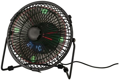 UNSPECIFIED MANUFACTURER USB DESK FAN WITH TEMP & CLOCK DISPLAY - COOL COMFORT
