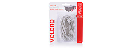VELCRO® BRAND STICK ON DOTS 22MM WHITE - EASY MOUNTING