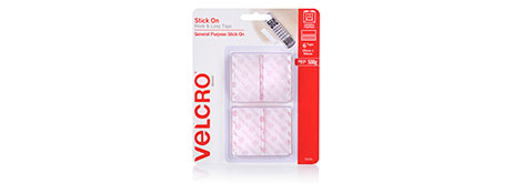 VELCRO BRAND STICK ON RECTANGLES FOR EASY MOUNTING