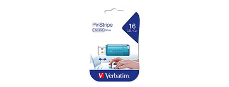 VERBATIM PINSTRIPE USB DRIVE | FAST, RELIABLE DATA STORAGE